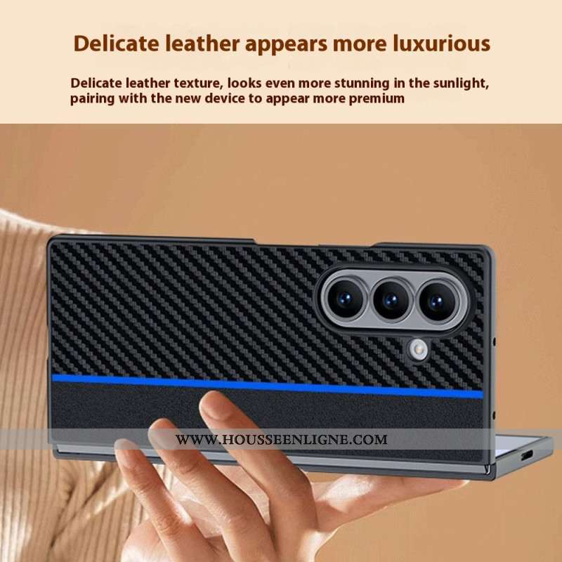 Coque Samsung Galaxy Z Fold 7 Déclinaison Fibre Carbone