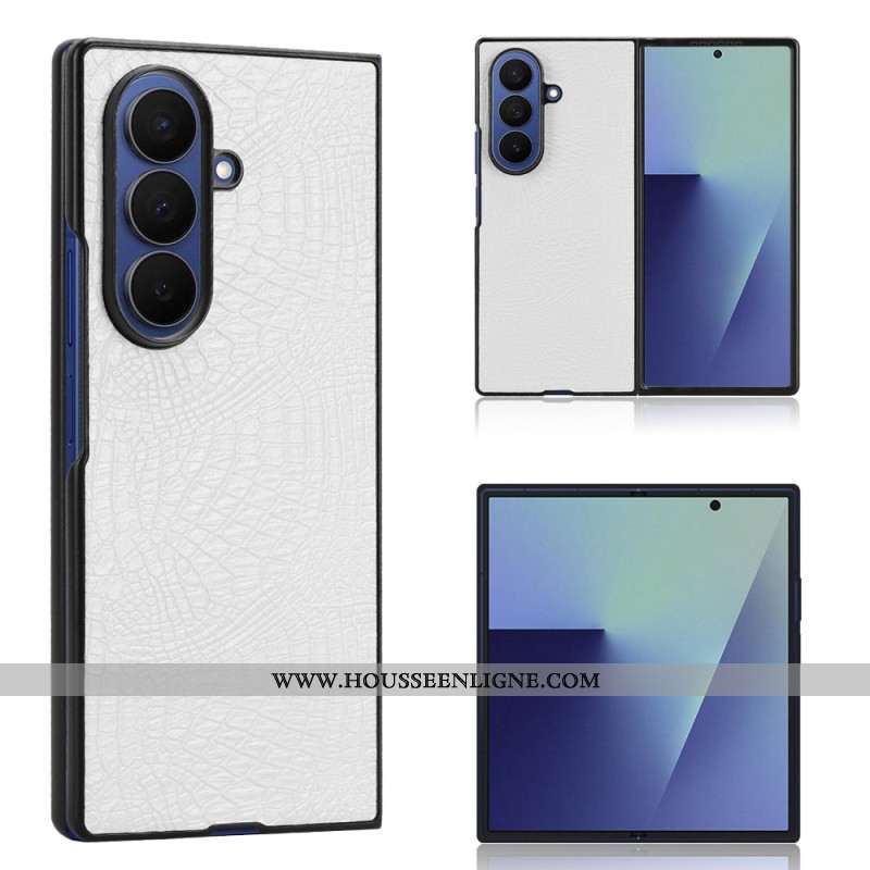 Coque Samsung Galaxy Z Fold 7 Effet Crocodile