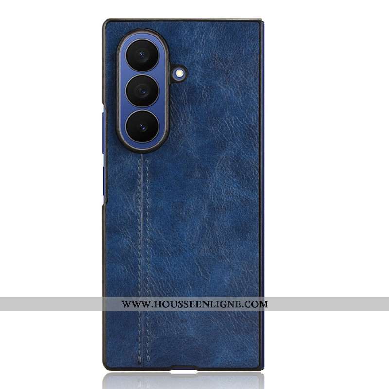 Coque Samsung Galaxy Z Fold 7 Effet Cuir Couture