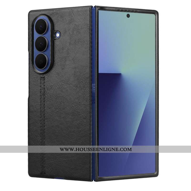 Coque Samsung Galaxy Z Fold 7 Effet Cuir Couture