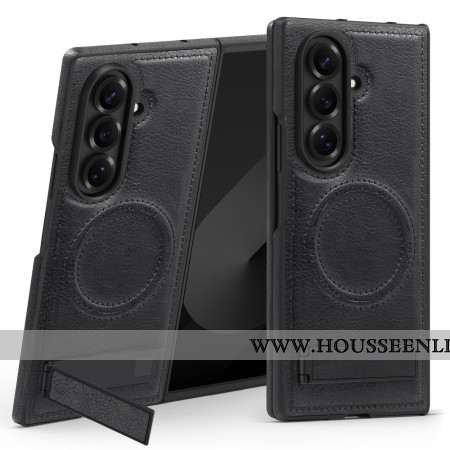 Coque Samsung Galaxy Z Fold 7 Effet Cuir MagSafe et Support