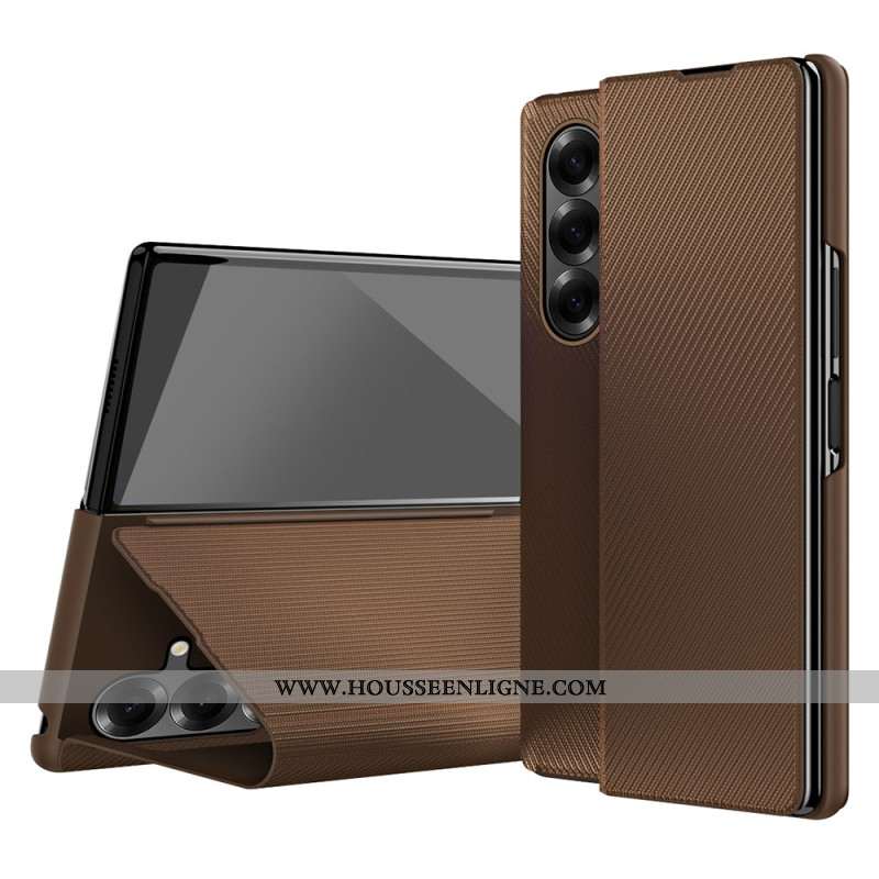 Coque Samsung Galaxy Z Fold 7 Effet Cuir avec Support Intégré