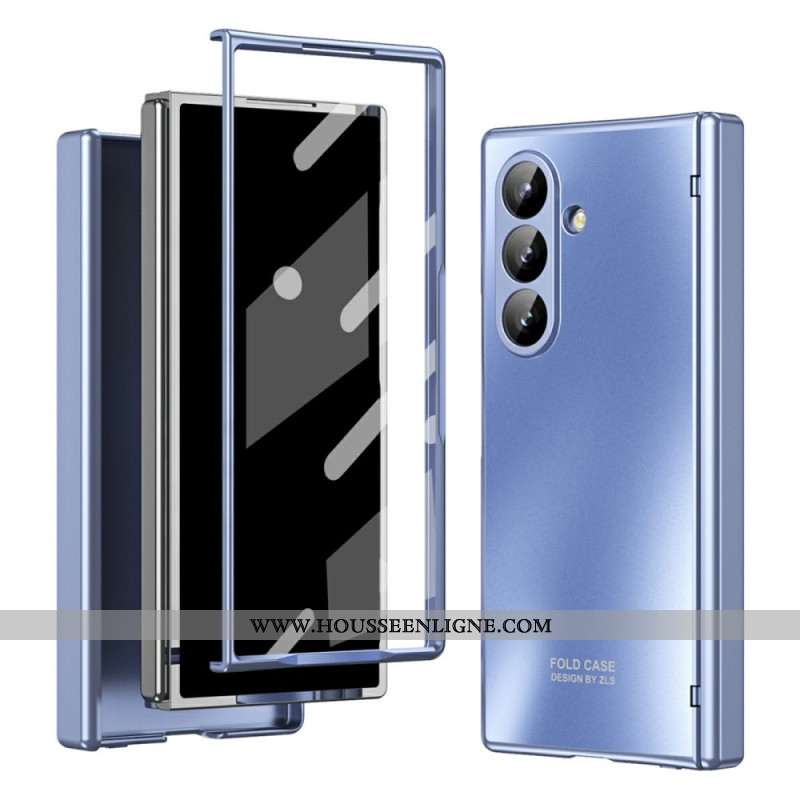 Coque Samsung Galaxy Z Fold 7 Effet Métal avec Film Protecteur d'Écran