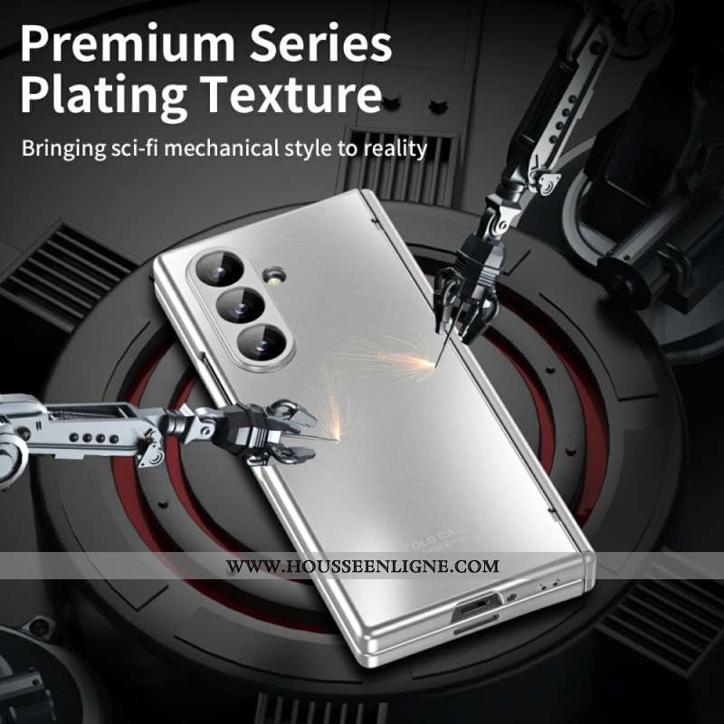 Coque Samsung Galaxy Z Fold 7 Effet Métal avec Film Protecteur d'Écran