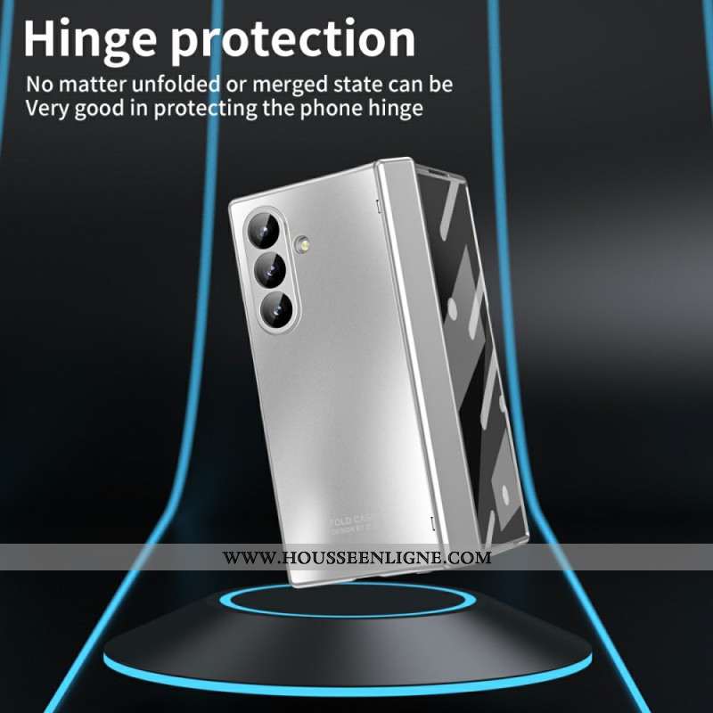 Coque Samsung Galaxy Z Fold 7 Effet Métal avec Film Protecteur d'Écran