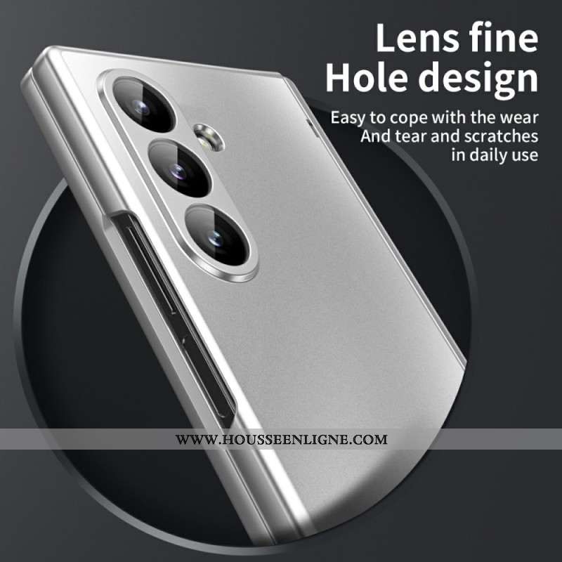 Coque Samsung Galaxy Z Fold 7 Effet Métal avec Film Protecteur d'Écran