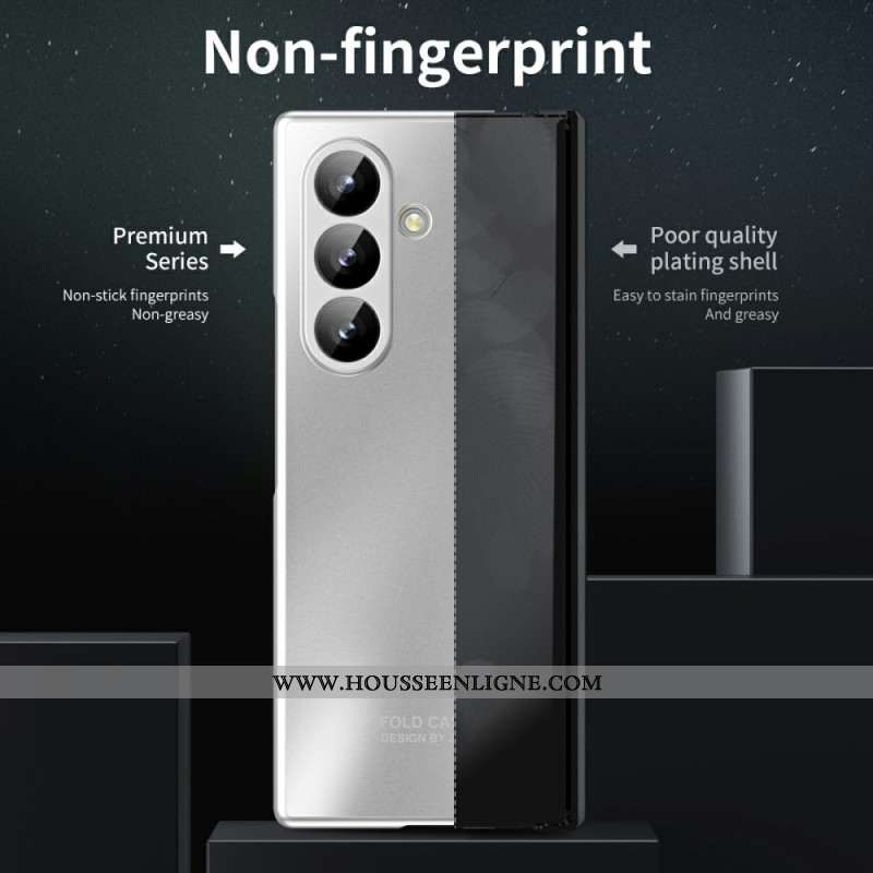 Coque Samsung Galaxy Z Fold 7 Effet Métal avec Film Protecteur d'Écran
