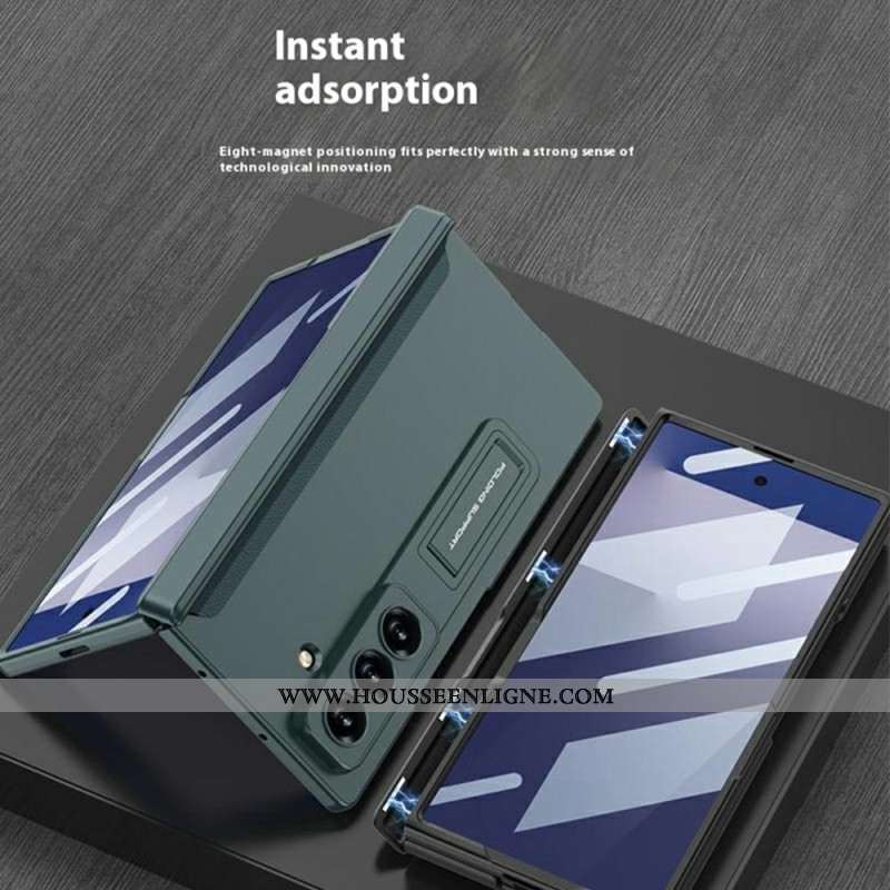 Coque Samsung Galaxy Z Fold 7 Film Protecteur d'Écran et Support Magnétique