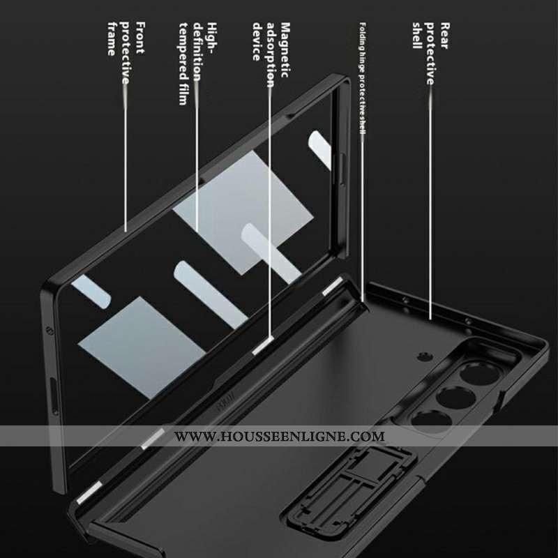 Coque Samsung Galaxy Z Fold 7 Film Protecteur d'Écran et Support Magnétique