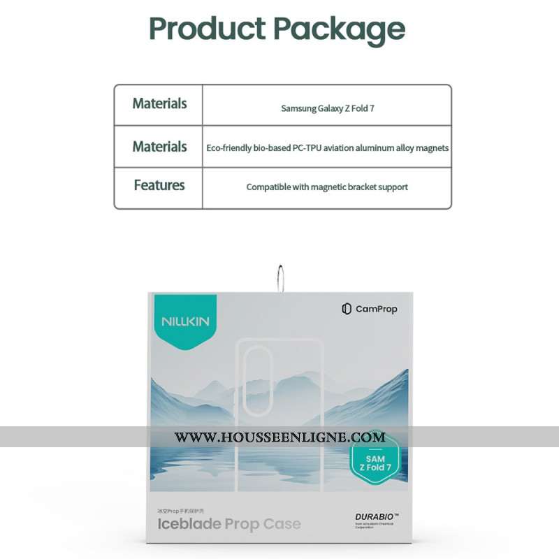 Coque Samsung Galaxy Z Fold 7 Iceblade Prop Series avec Support et Cadre pour Objectif