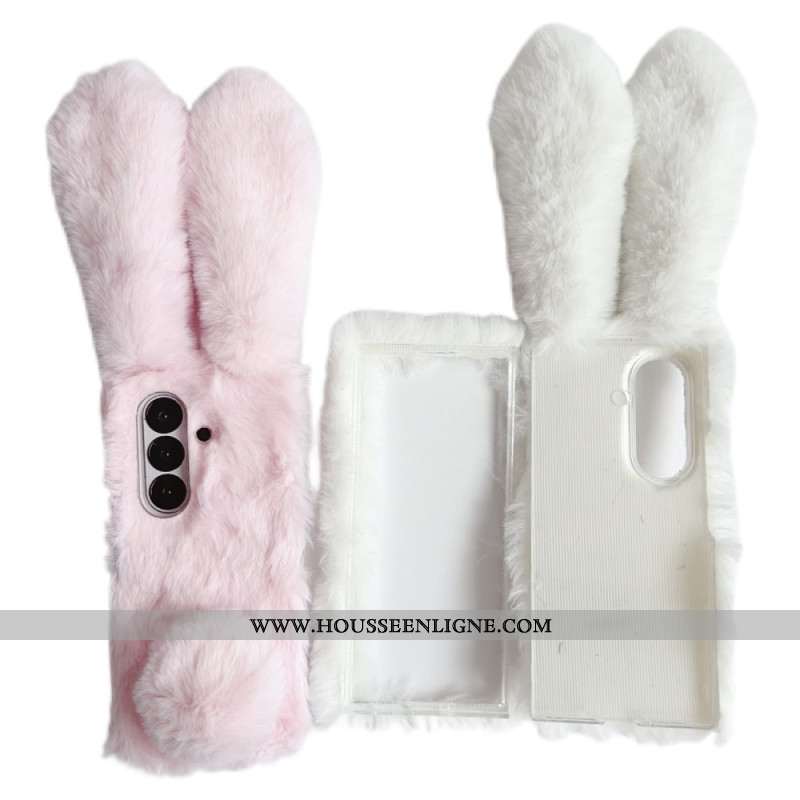 Coque Samsung Galaxy Z Fold 7 Oreilles de Lapin en Peluche
