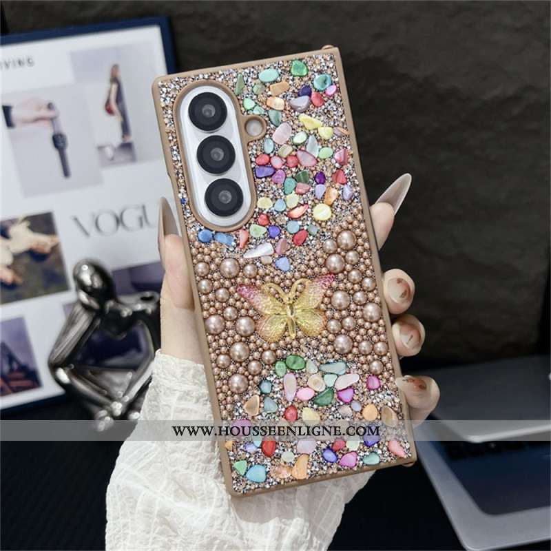 Coque Samsung Galaxy Z Fold 7 Papillon en Strass