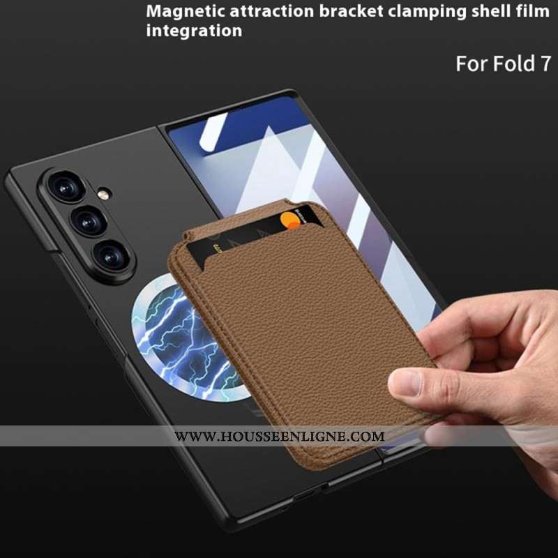 Coque Samsung Galaxy Z Fold 7 Porte-Cartes Amovible et Support intégré