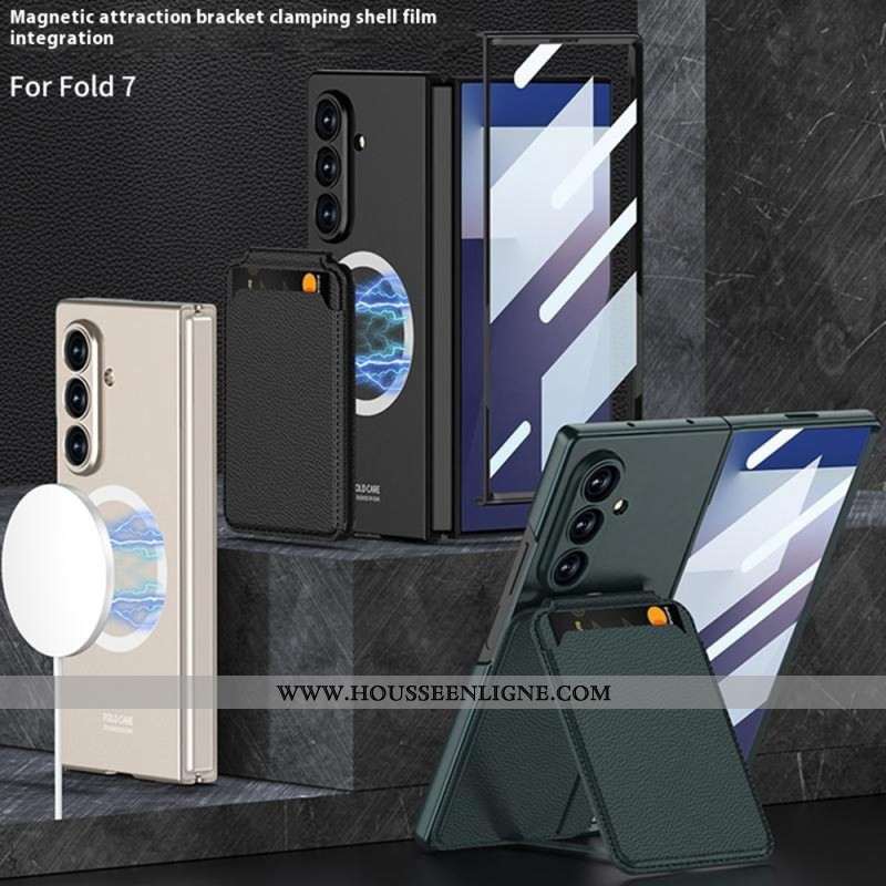 Coque Samsung Galaxy Z Fold 7 Porte-Cartes Amovible et Support intégré