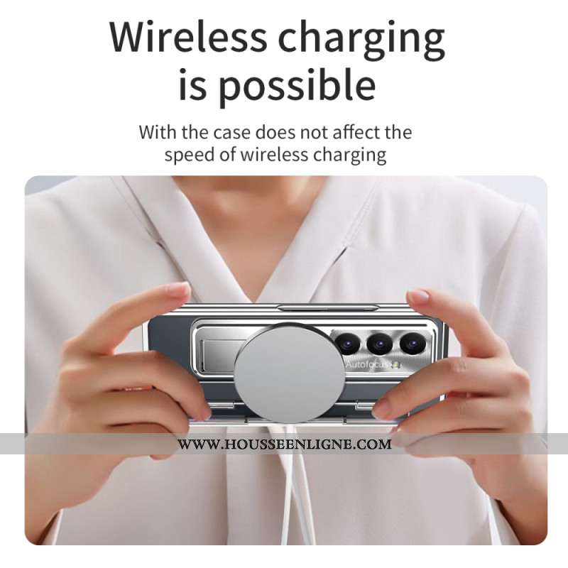 Coque Samsung Galaxy Z Fold7 5G Compatible Magsafe avec Support et Film Protecteur