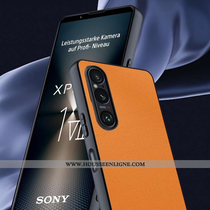 Coque Sony Xperia 1 VII Effet Cuir