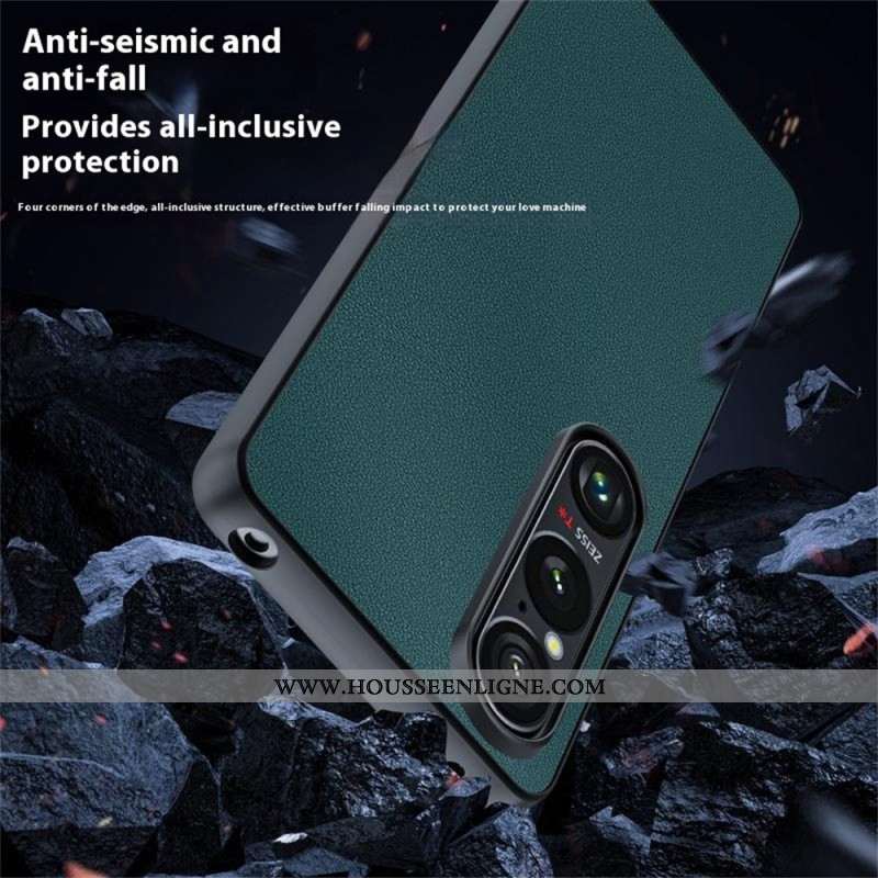 Coque Sony Xperia 1 VII Effet Cuir