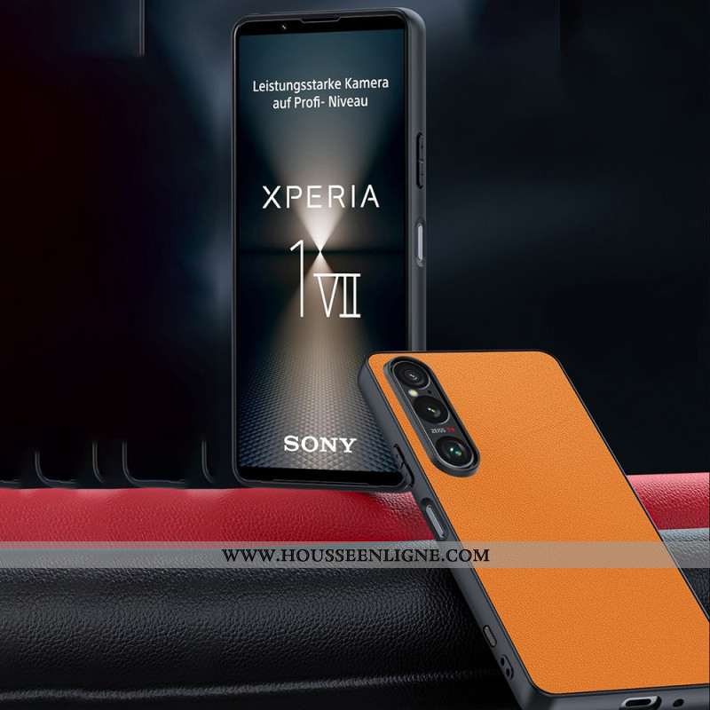 Coque Sony Xperia 1 VII Effet Cuir