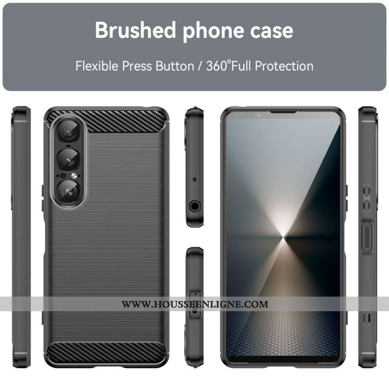 Coque Sony Xperia 1 VII Fibre Carbone Brossée