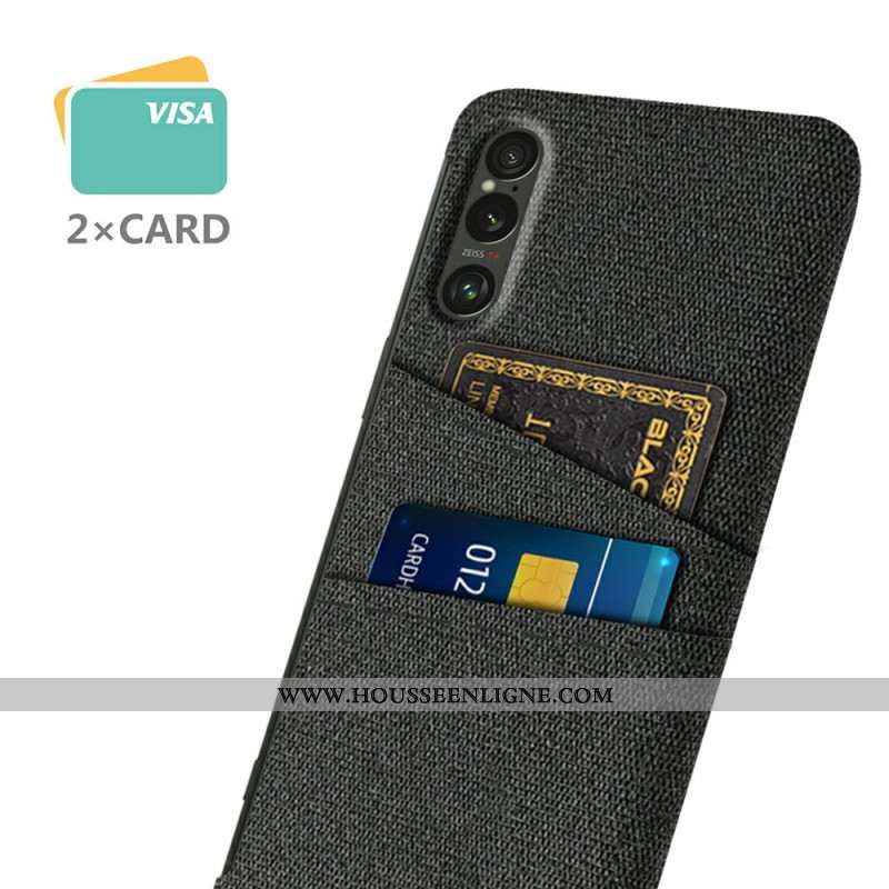 Coque Sony Xperia 1 VII Tissu Porte-Cartes