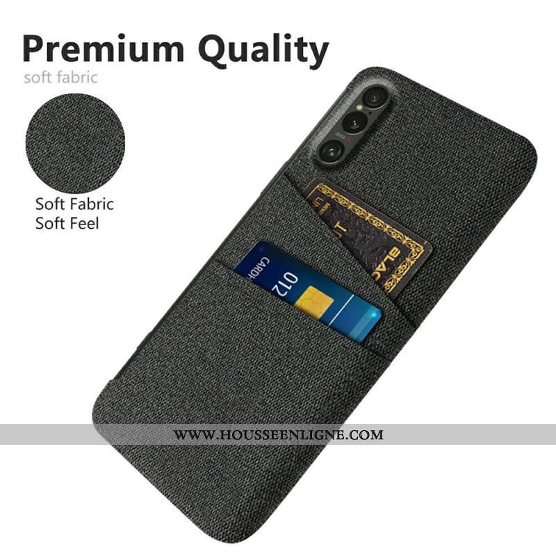Coque Sony Xperia 1 VII Tissu Porte-Cartes