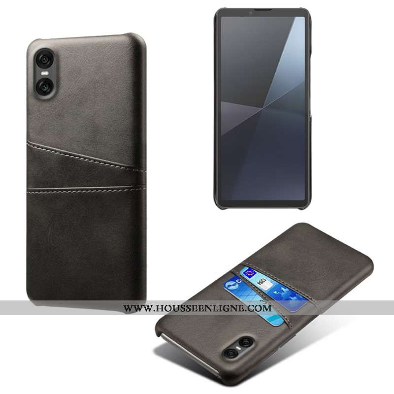 Coque Sony Xperia 10 VII Effet Cuir Porte-Cartes