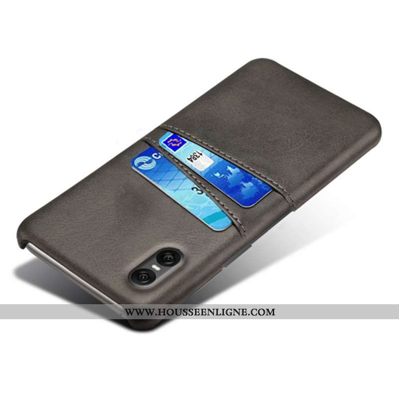 Coque Sony Xperia 10 VII Effet Cuir Porte-Cartes