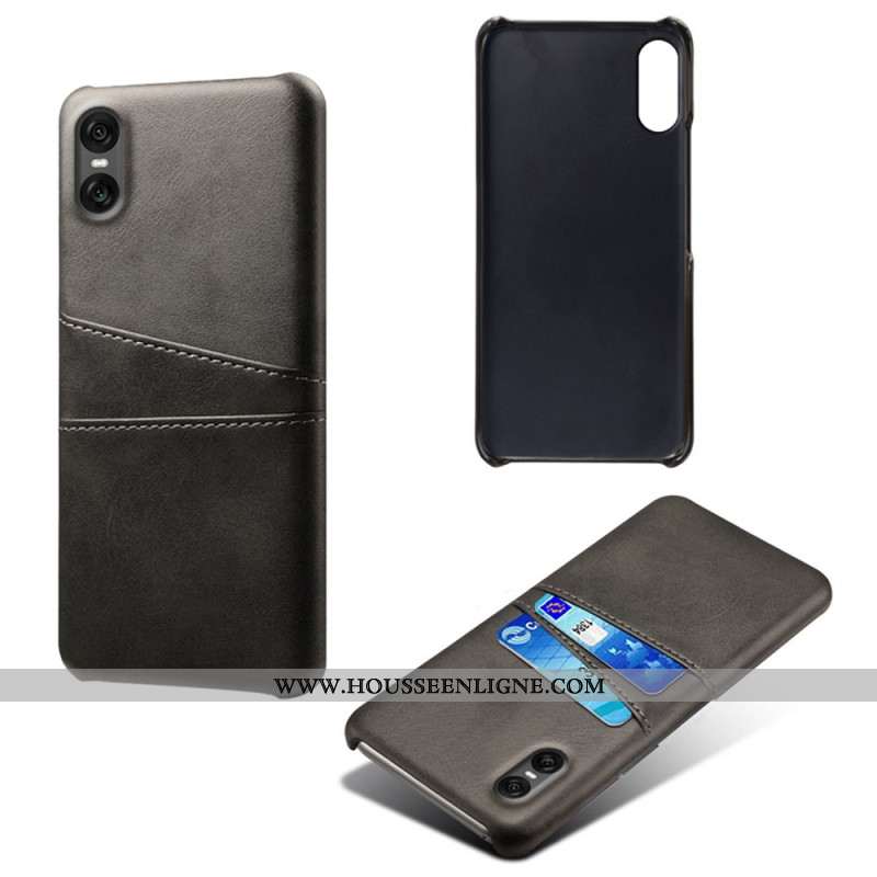 Coque Sony Xperia 10 VII Effet Cuir Porte-Cartes