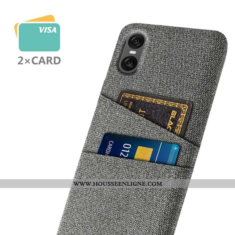 Coque Sony Xperia 10 VII Porte-Cartes Tissu