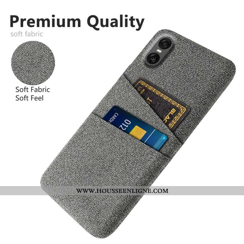 Coque Sony Xperia 10 VII Porte-Cartes Tissu