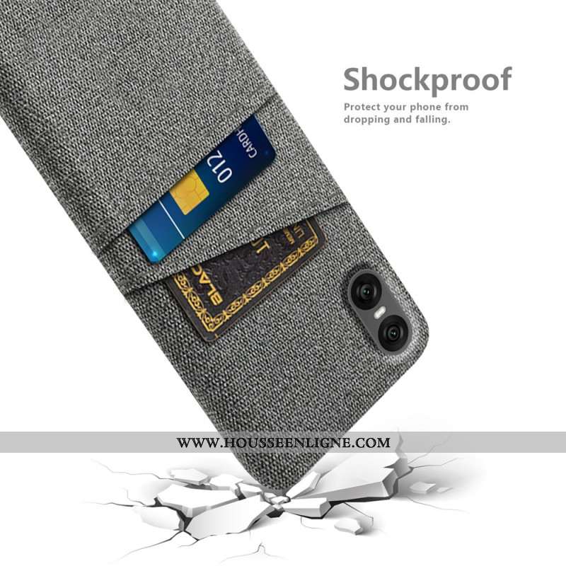 Coque Sony Xperia 10 VII Porte-Cartes Tissu