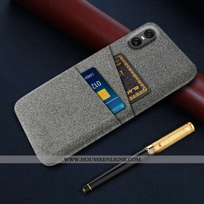 Coque Sony Xperia 10 VII Porte-Cartes Tissu