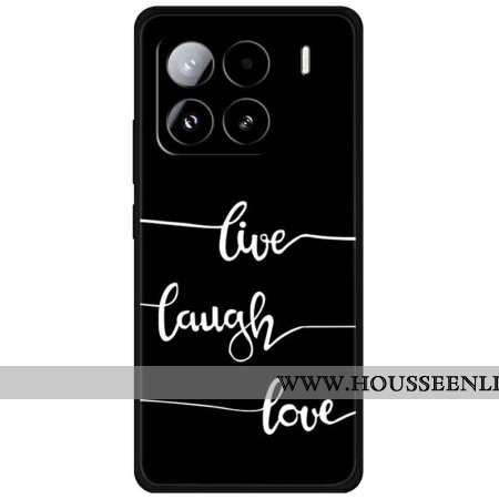 Coque TPU Motif Imprimé Antichoc pour Xiaomi 15 Pro - Vivre Rire Aimer