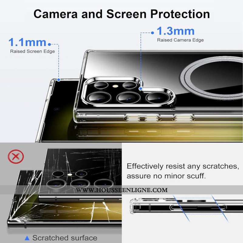Coque Ultra Protectrice pour Samsung Galaxy S25 Ultra 5G Protectrice Compatible MagSafe
