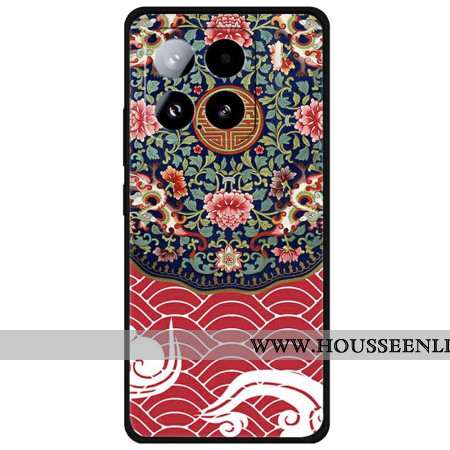 Coque Xiaomi 15 Bouquet Floral et Dragon