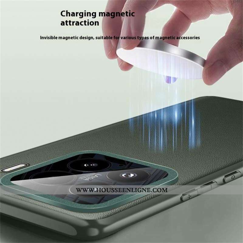 Coque Xiaomi 15 Compatible MagSafe Effet Cuir