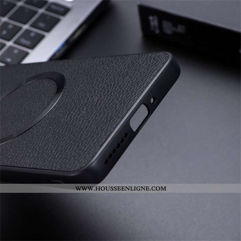Coque Xiaomi 15 Compatible MagSafe Simili Cuir Texturé