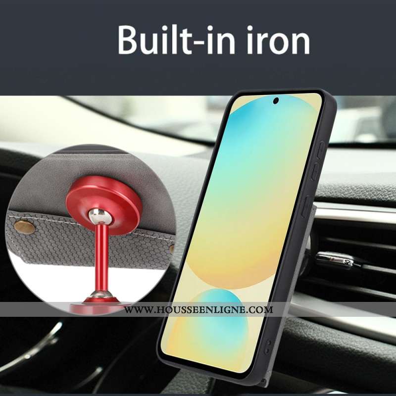 Coque Xiaomi 15 Effet Cuir avec Porte-cartes et Support