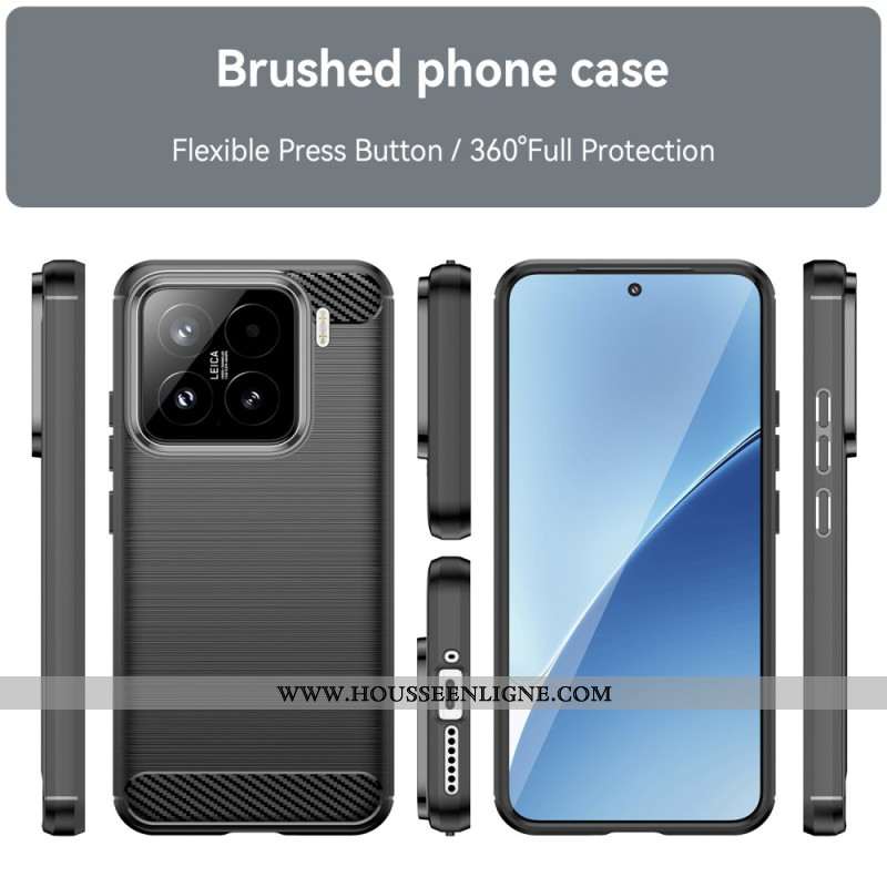 Coque Xiaomi 15 Fibre Carbone Brossée