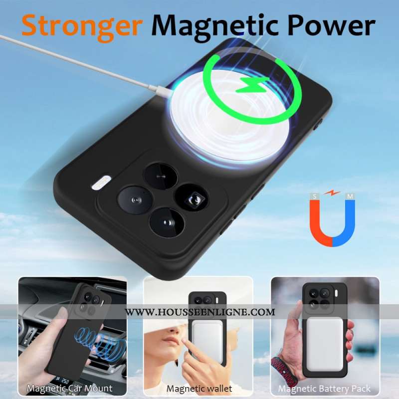 Coque Xiaomi 15 Pro Compatible MagSafe Silicone Liquide à Lanière