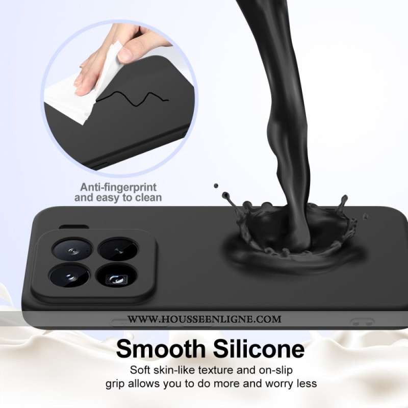 Coque Xiaomi 15 Pro Compatible MagSafe Silicone Liquide à Lanière
