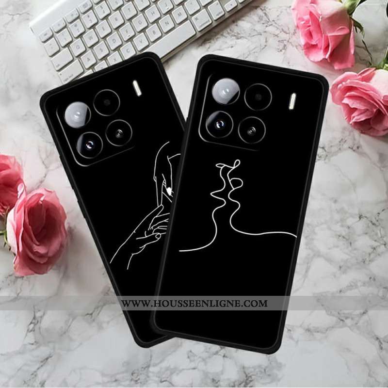 Coque Xiaomi 15 Pro Cœurs Blancs