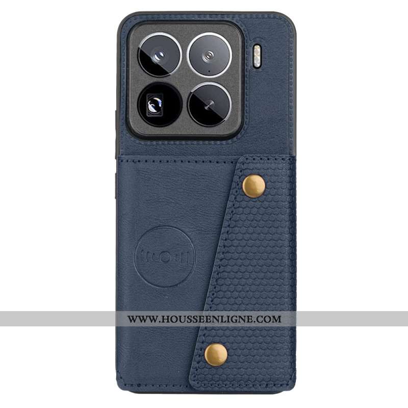 Coque Xiaomi 15 Pro Effet Cuir Porte-Cartes