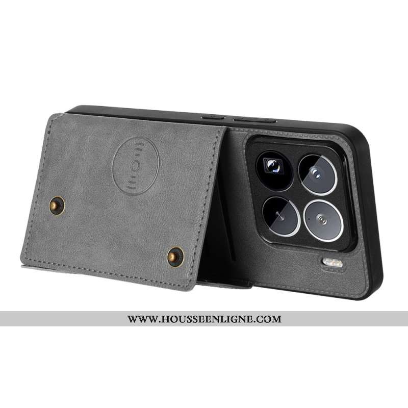 Coque Xiaomi 15 Pro Effet Cuir Porte-Cartes