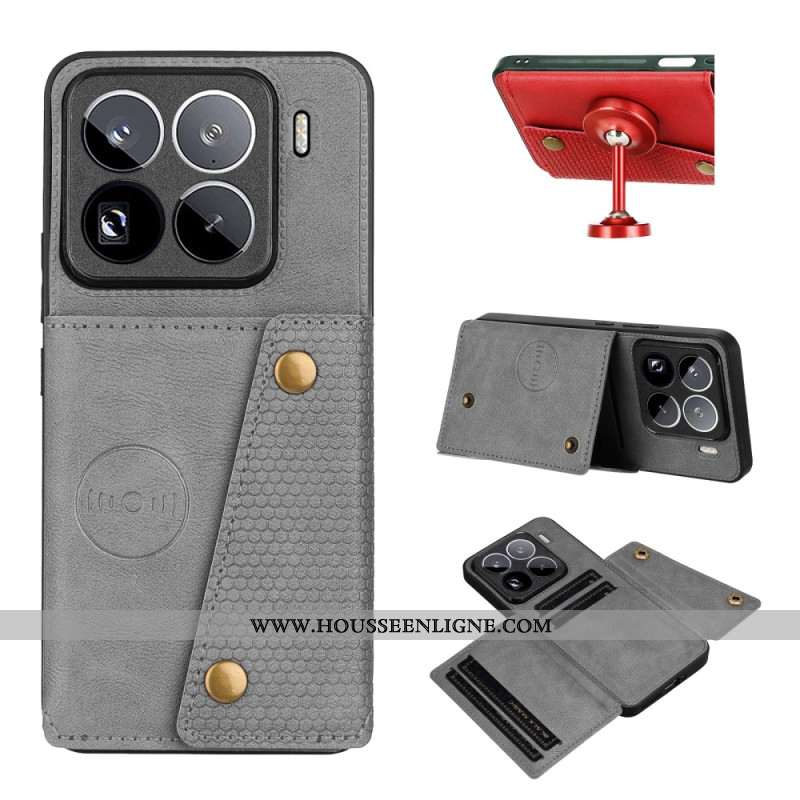 Coque Xiaomi 15 Pro Effet Cuir Porte-Cartes