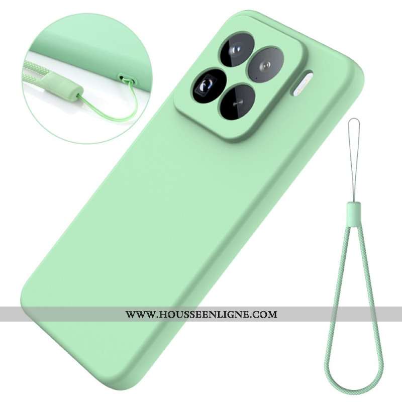Coque Xiaomi 15 Pro Silicone Liquide à Lanière