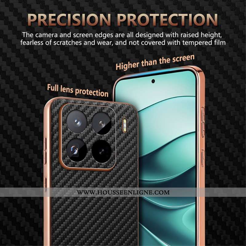 Coque Xiaomi 15 Pro Texture Fibre Carbone AZNS