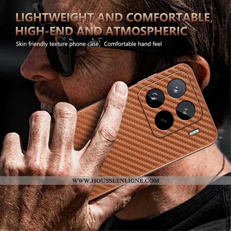 Coque Xiaomi 15 Pro Texture Fibre Carbone AZNS