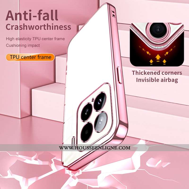 Coque Xiaomi 15 Rebords Style Métal