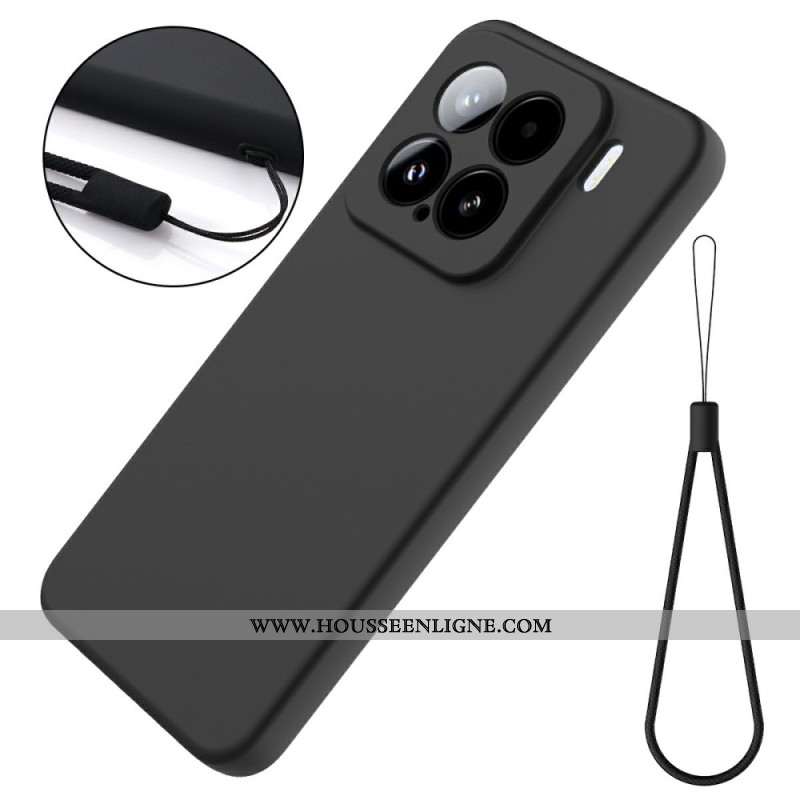 Coque Xiaomi 15 Silicone Liquide à Lanière